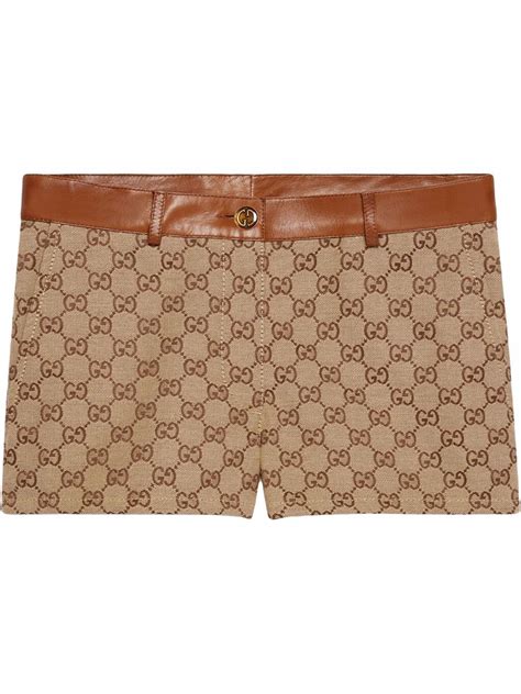 gucci leather shorts|gucci shorts colorful.